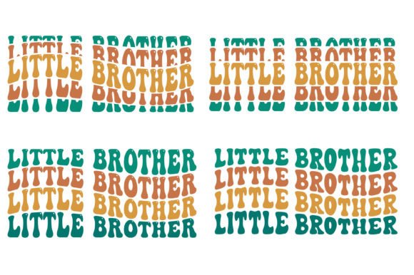 Download Little Brother Baby SVG Wavy T-shirt - Brother Collection