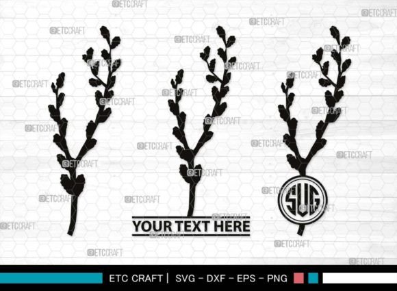 Download Pussy Willow Monogram, Spring Nature Svg - Nature svg Collection