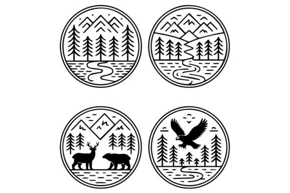 Download Woodland Nature SVG -Forest Trees, Deer, - Nature svg Collection